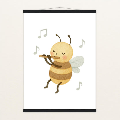 Bibi die Biene - Motiv: "Flöte" Poster mit Leisten von tinylearner