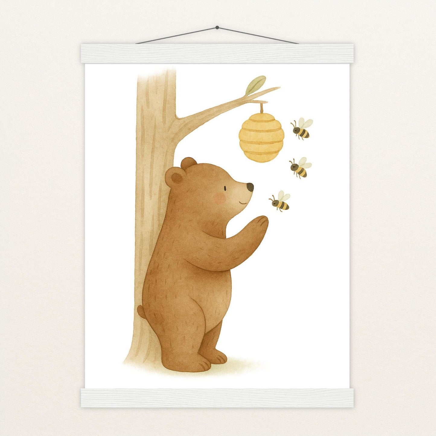 Balu der Bär - Motiv: "Bienenstock" Poster mit Leisten von tinylearner