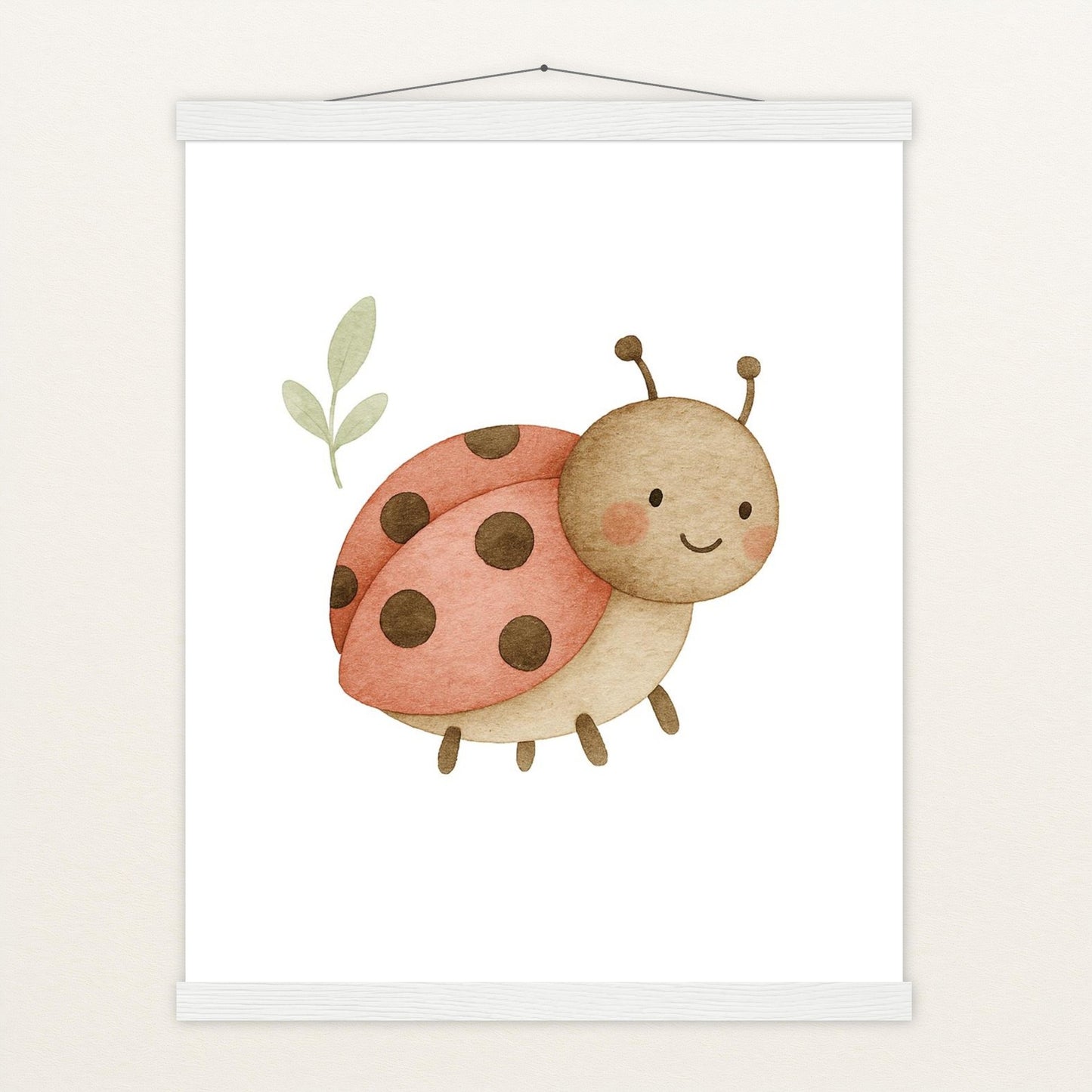 Marie der Marienenkäfer Poster mit Leisten von tinylearner