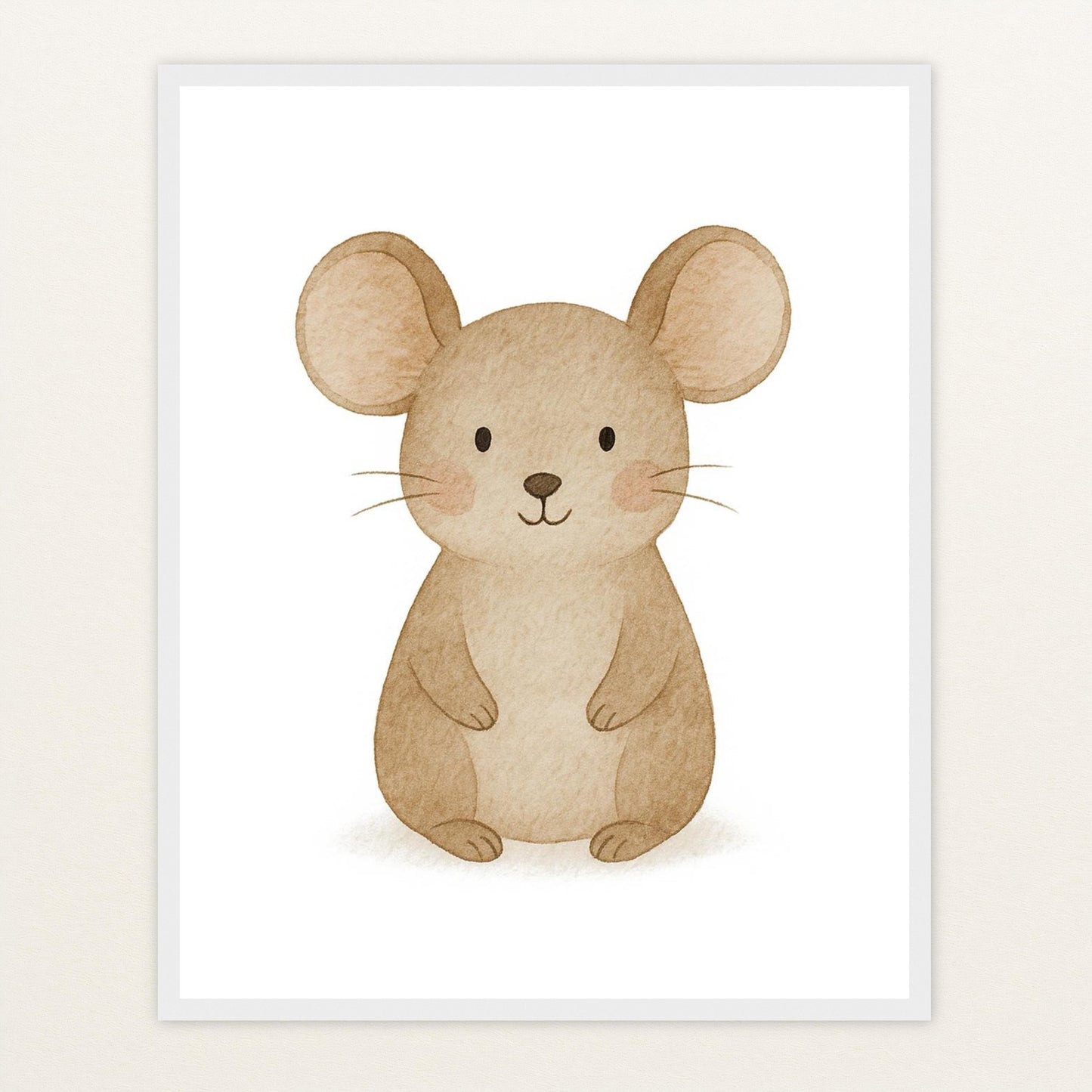 Mimi die Maus Poster mit Holzrahmen von tinylearner