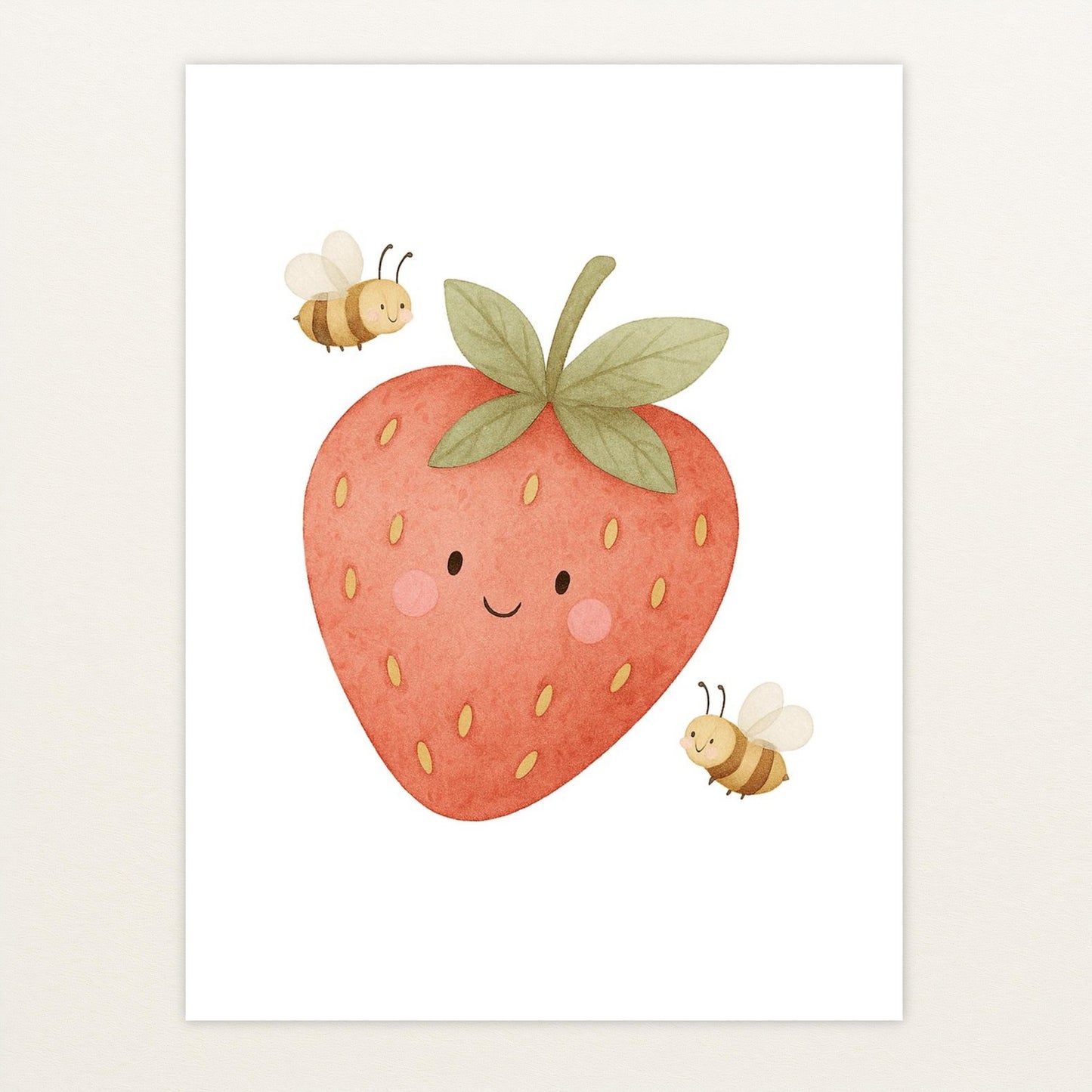Obst: Erdbeere Poster von tinylearner
