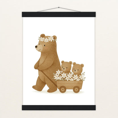 Balu der Bär - Motiv: "Bollerwagen" Poster mit Leisten von tinylearner