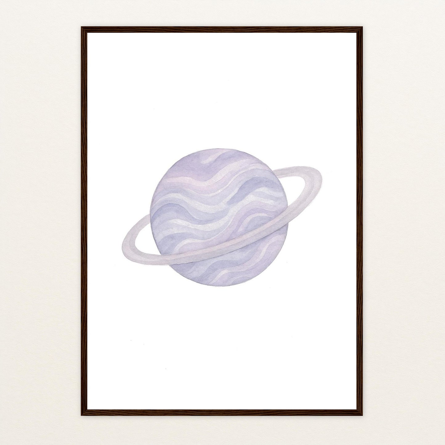 Planet Poster mit Holzrahmen von tinylearner