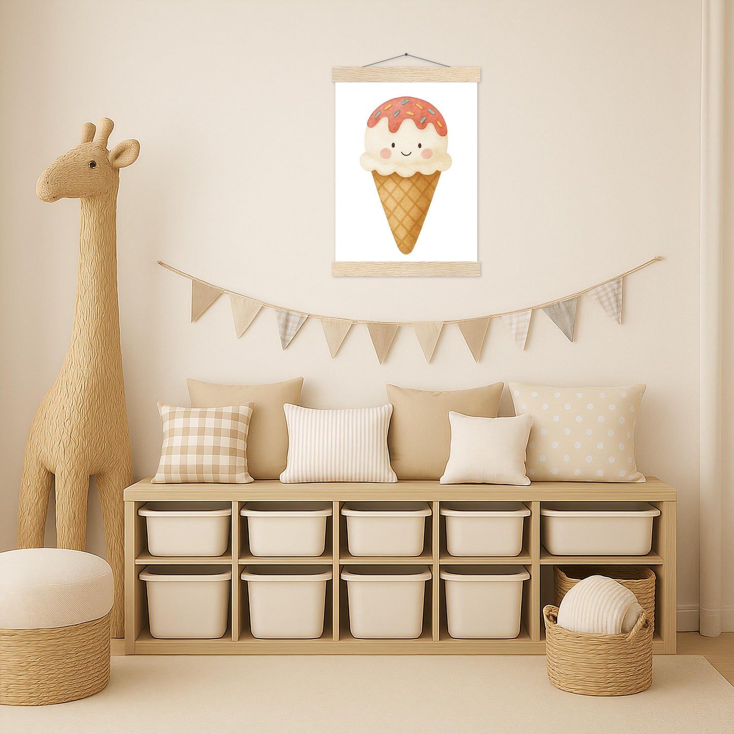 Süßes: Eiscreme Poster mit Leisten von tinylearner