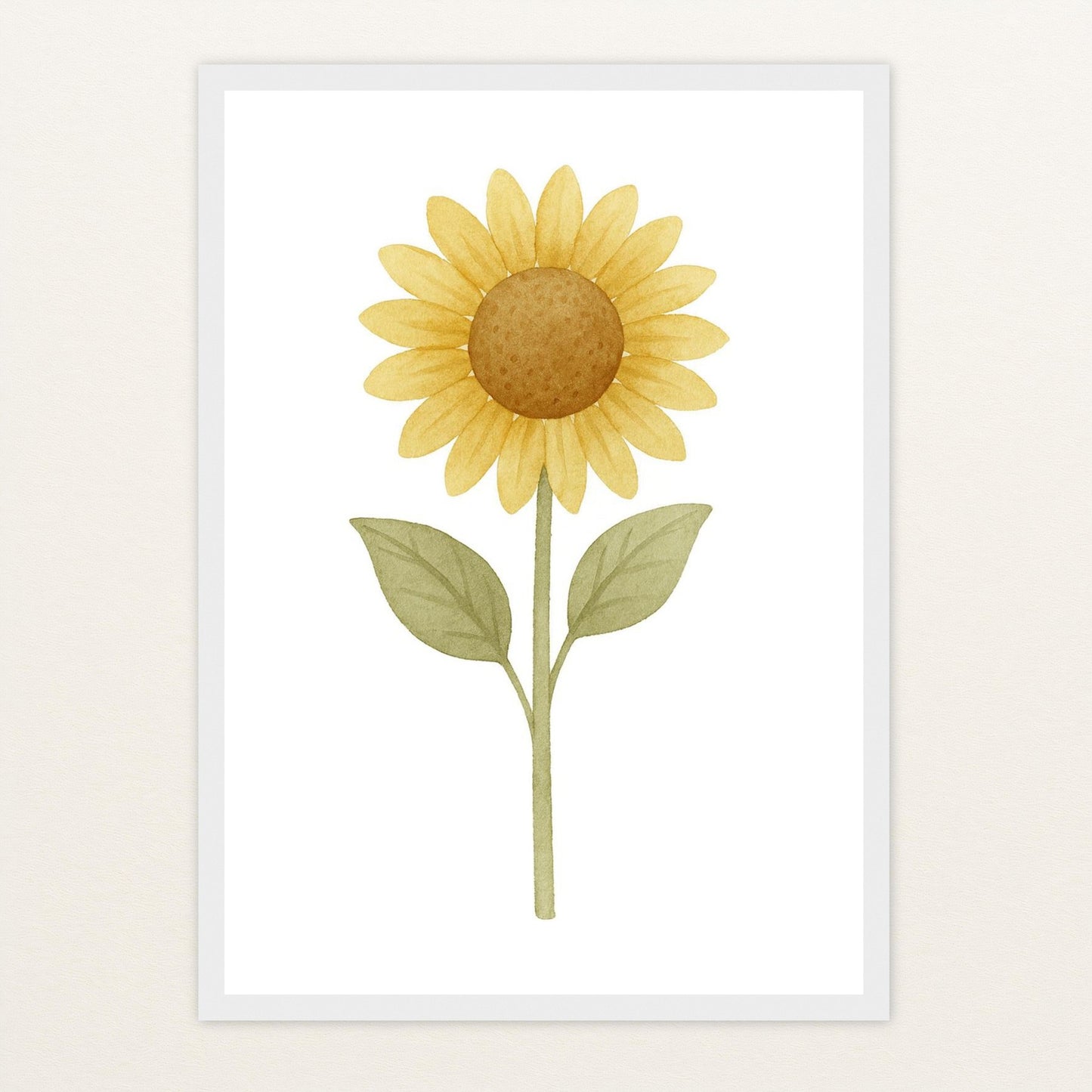 Sonnenblume Poster mit Holzrahmen von tinylearner