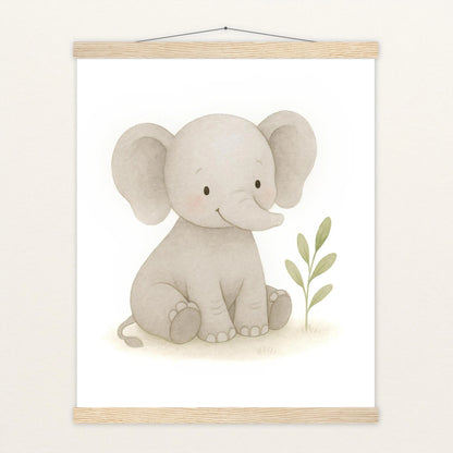 Emil der Elefant Poster mit Leisten von tinylearner