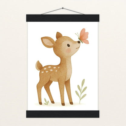 Ria das Reh - Motiv: "Schmetterling" Poster mit Leisten von tinylearner