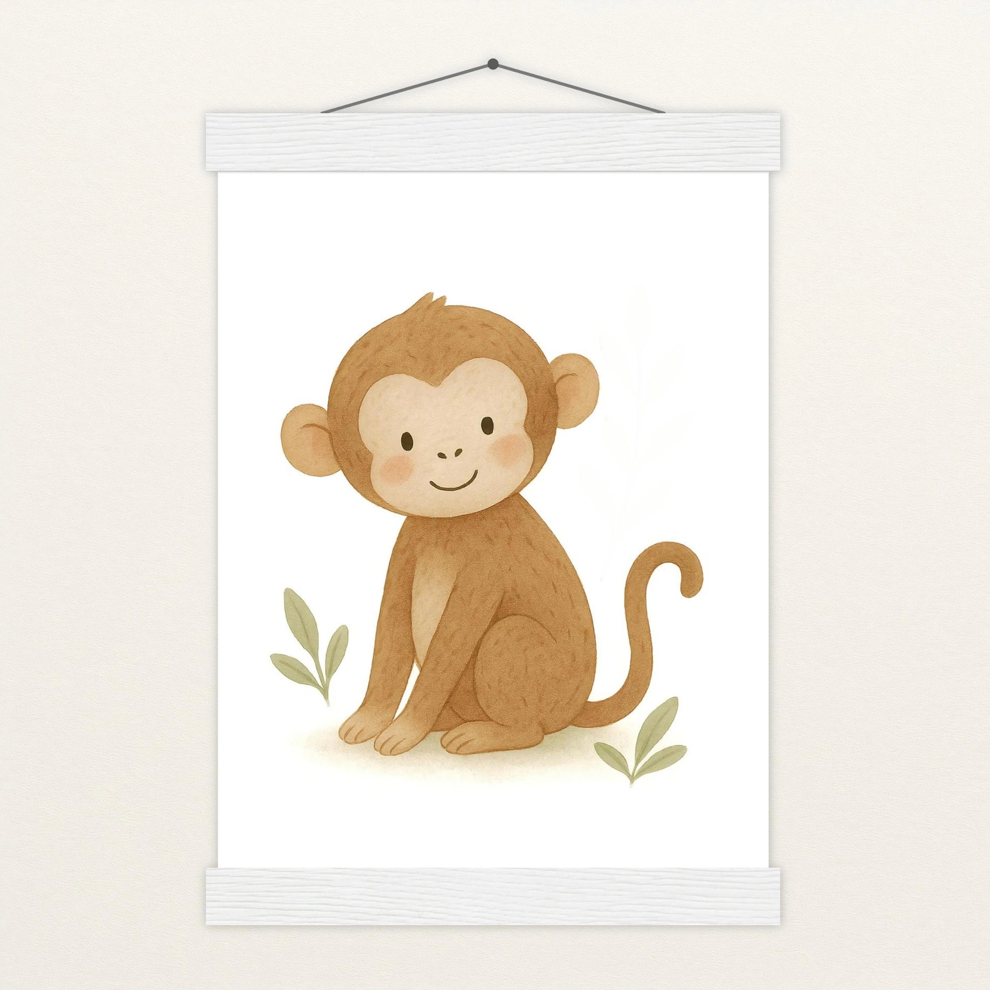 Aki der Affe Poster mit Leisten von tinylearner