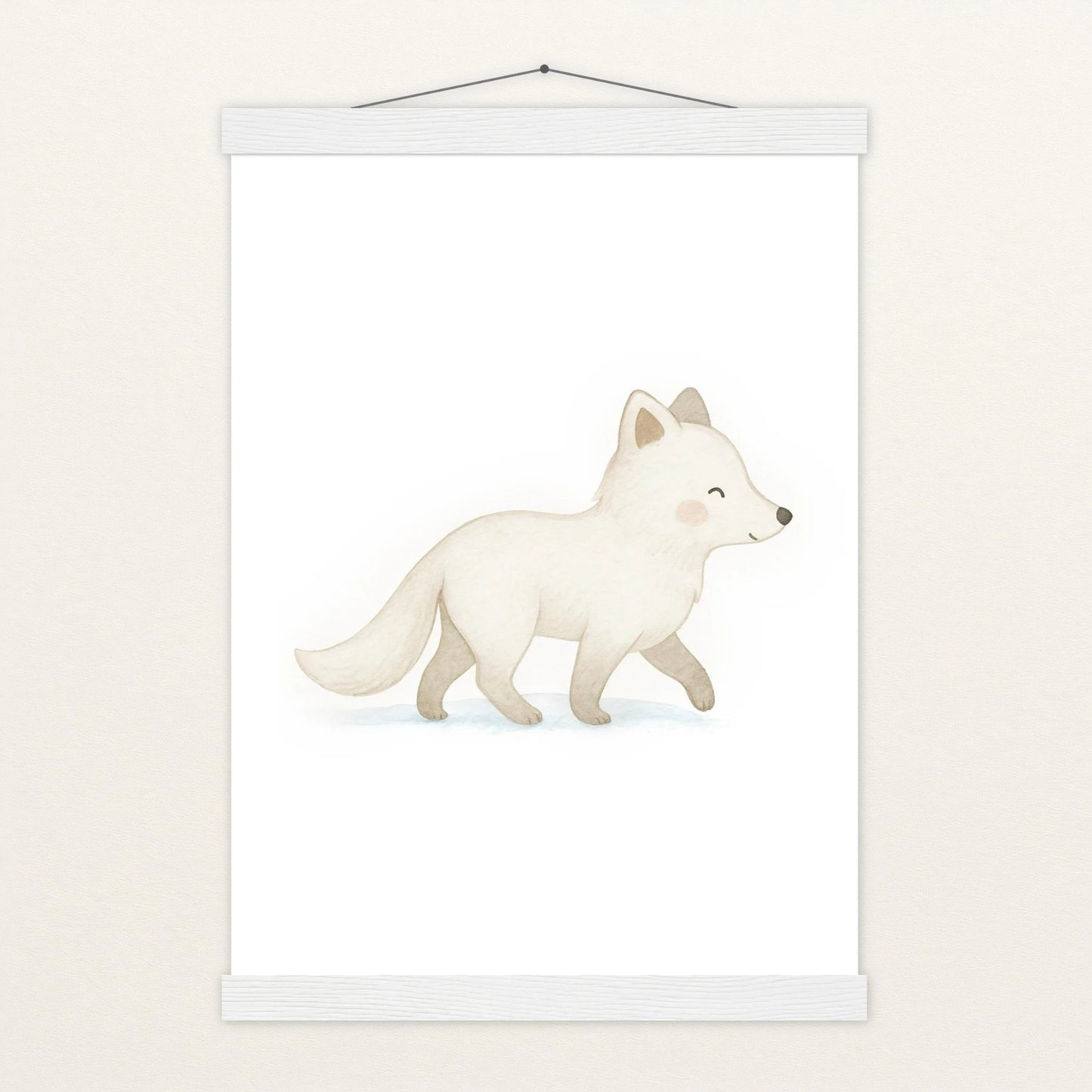 Pino der Polarfuchs Poster mit Leisten von tinylearner