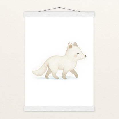 Pino der Polarfuchs Poster mit Leisten von tinylearner