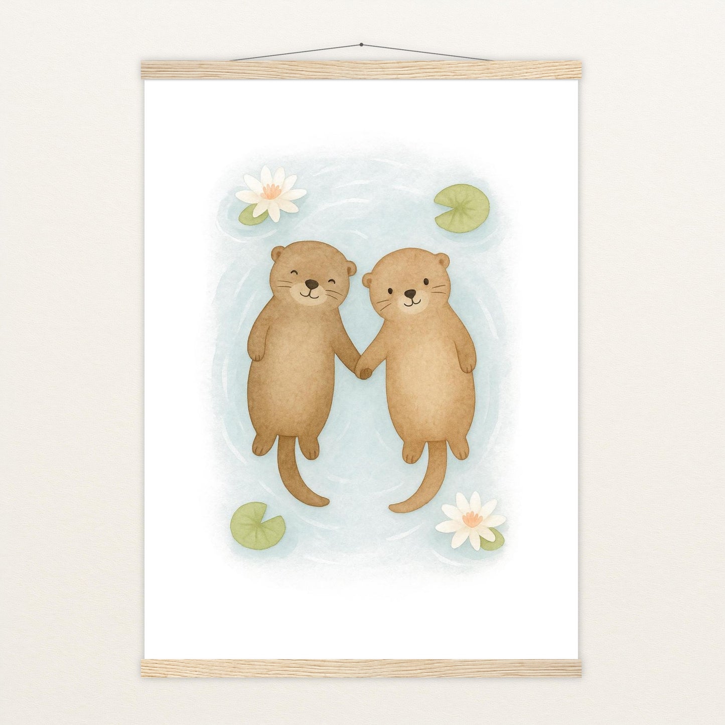 Otti der Otter Poster mit Leisten von tinylearner