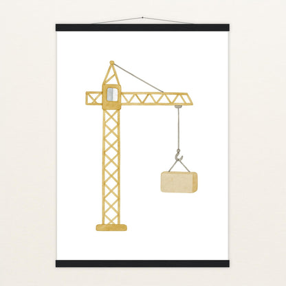Kran Poster mit Leisten von tinylearner