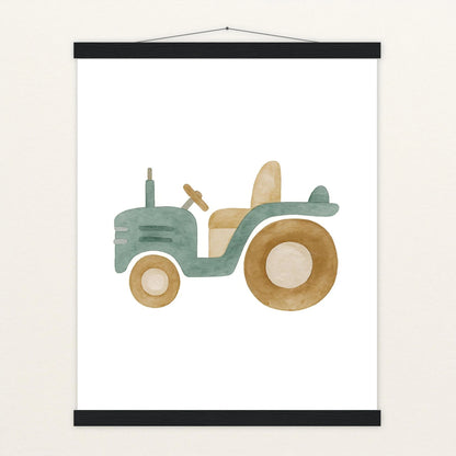Traktor Poster mit Leisten von tinylearner