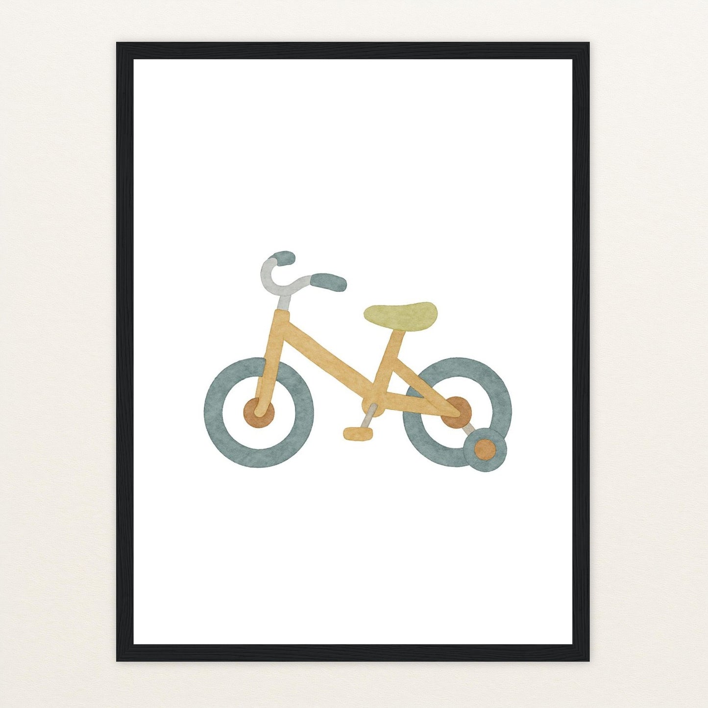 Fahrrad Poster mit Holzrahmen von tinylearner