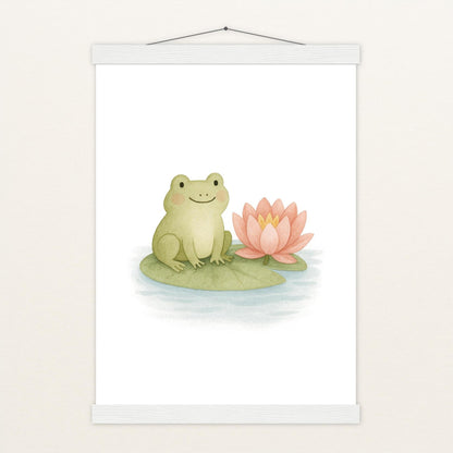 Flocke der Frosch Poster mit Leisten von tinylearner