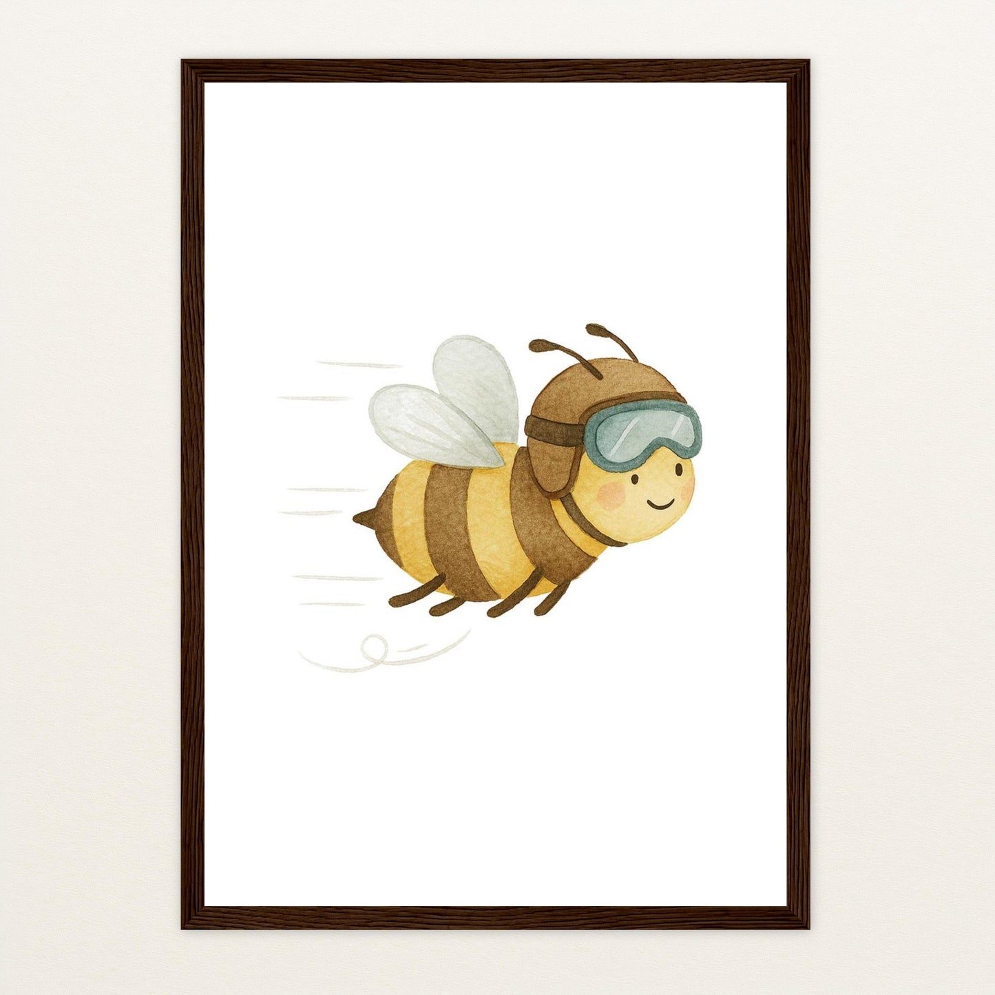 Bibi die Biene Poster mit Holzrahmen von tinylearner