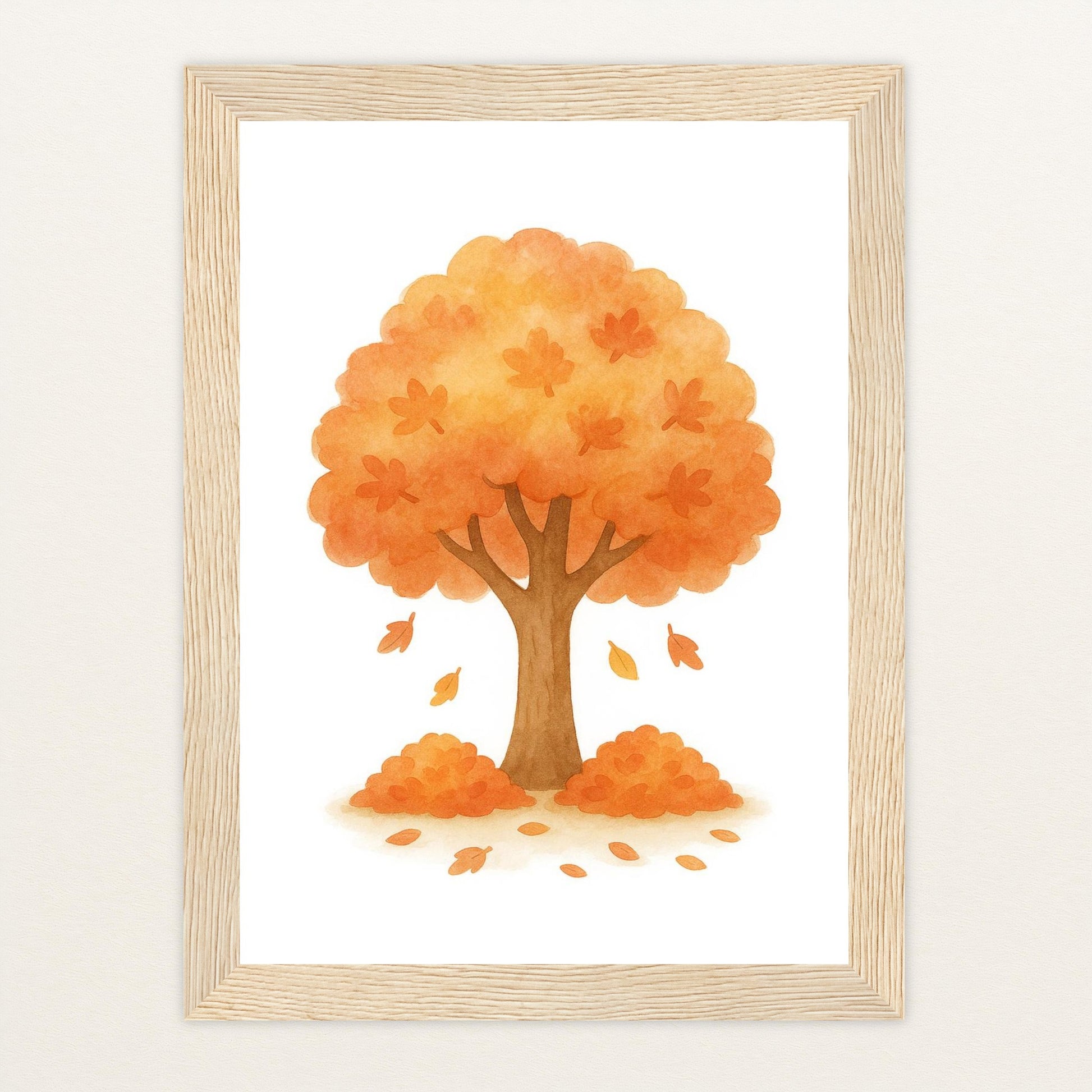 Ahornbaum Poster mit Holzrahmen von tinylearner