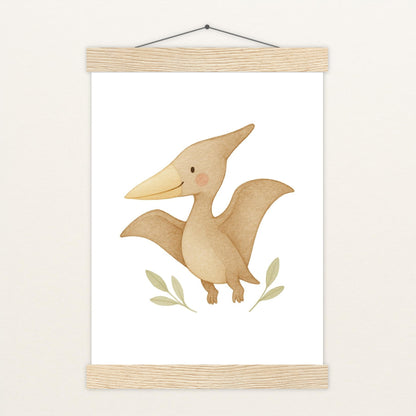 Dinosaurier Pteranodon Poster mit Leisten von tinylearner