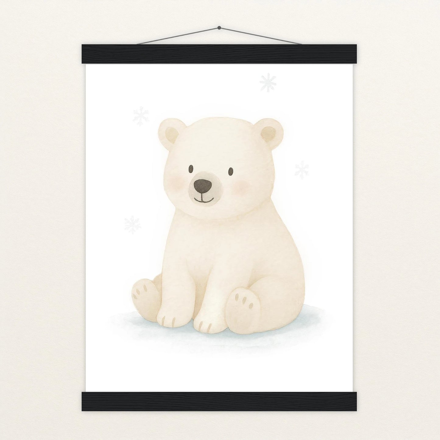 Pummel der Polarbär Poster mit Leisten von tinylearner