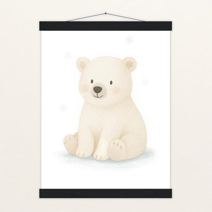 Pummel der Polarbär Poster mit Leisten von tinylearner