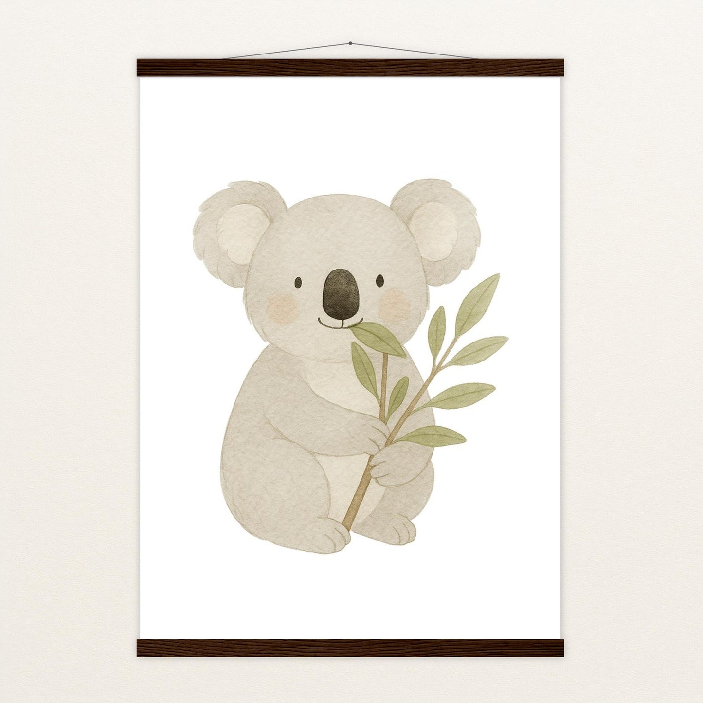 Kori der Koala - Motiv: "Eukalyptus" Poster mit Leisten von tinylearner