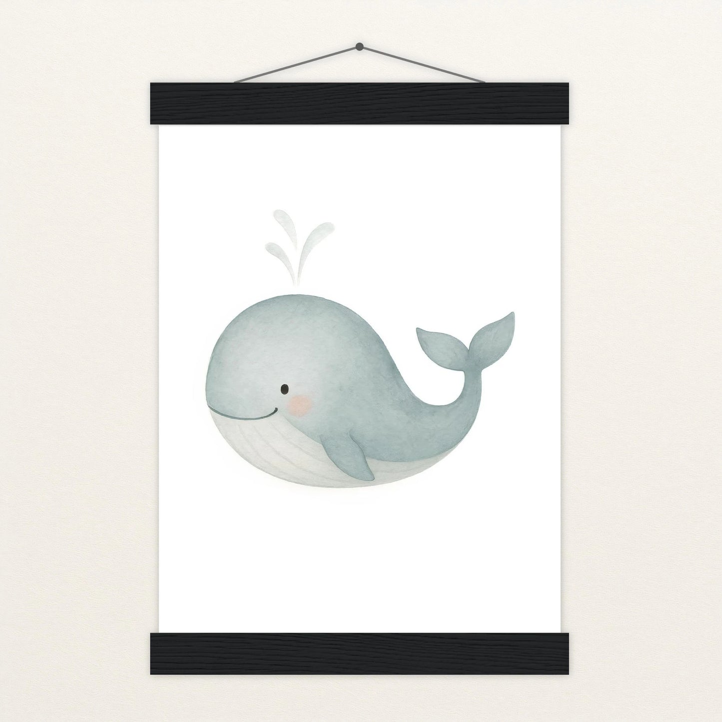 Willi der Wal Poster mit Leisten von tinylearner