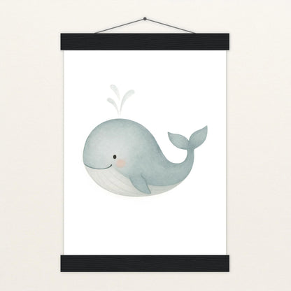 Willi der Wal Poster mit Leisten von tinylearner