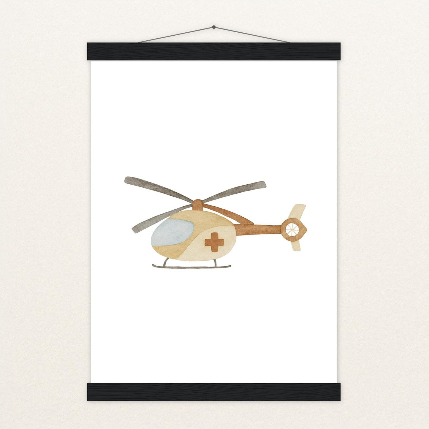 Rettungshubschrauber Poster mit Leisten von tinylearner