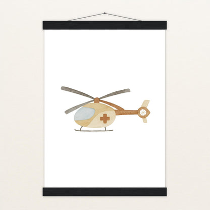 Rettungshubschrauber Poster mit Leisten von tinylearner