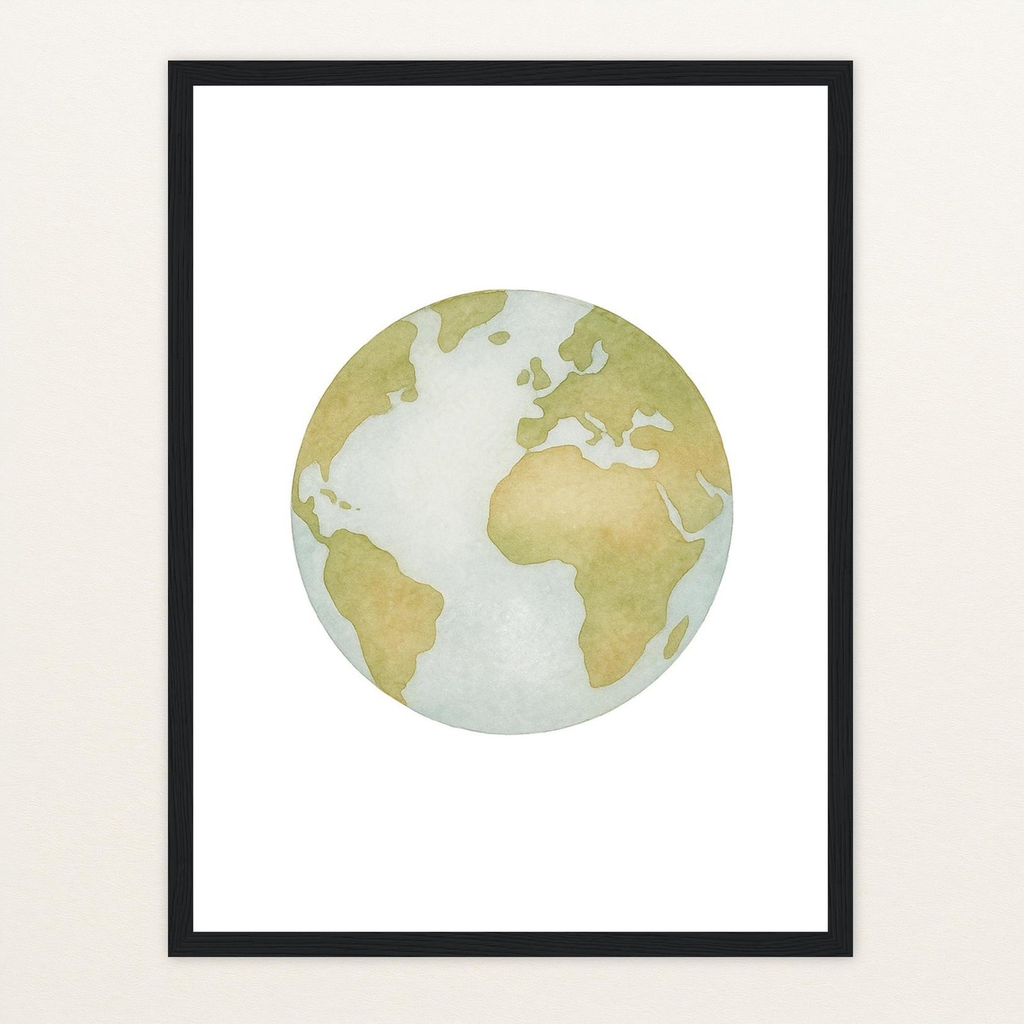 Erde Poster mit Holzrahmen von tinylearner