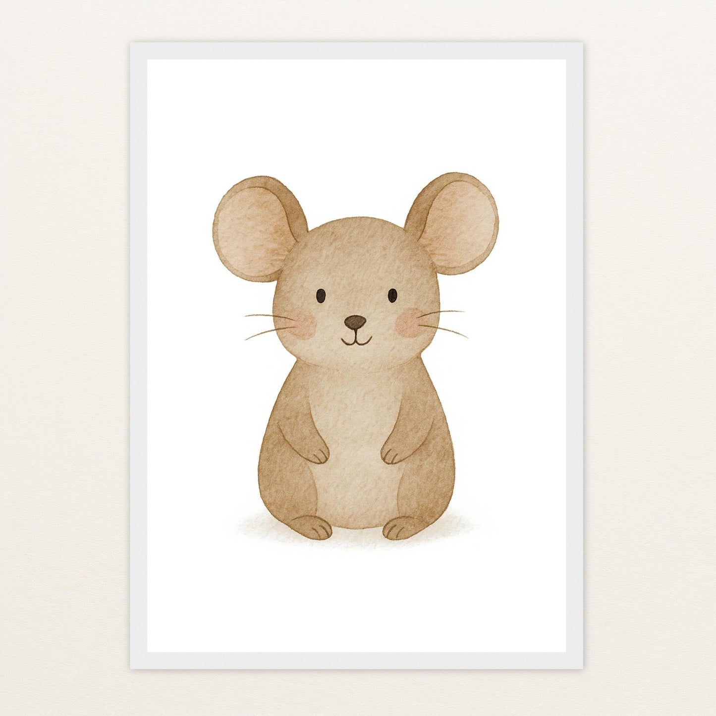 Mimi die Maus Poster mit Holzrahmen von tinylearner