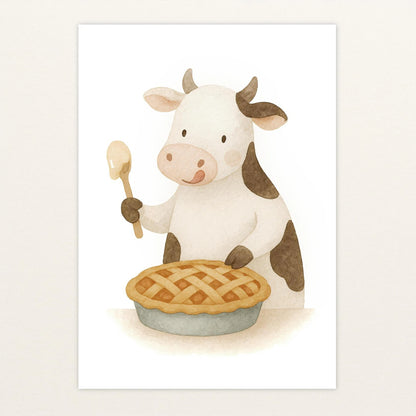 Klara die Kuh - Motiv: "Kuchen" Poster von tinylearner