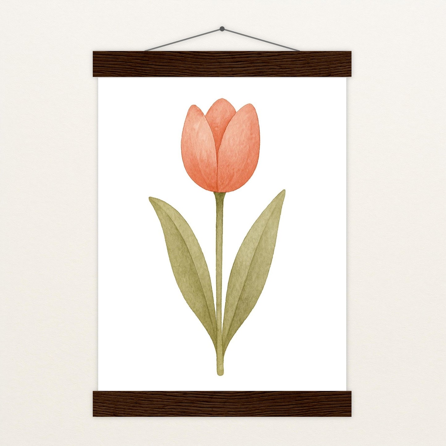 Tulpe Poster mit Leisten von tinylearner