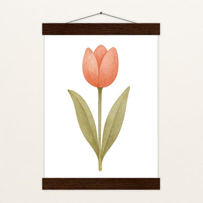 Tulpe Poster mit Leisten von tinylearner