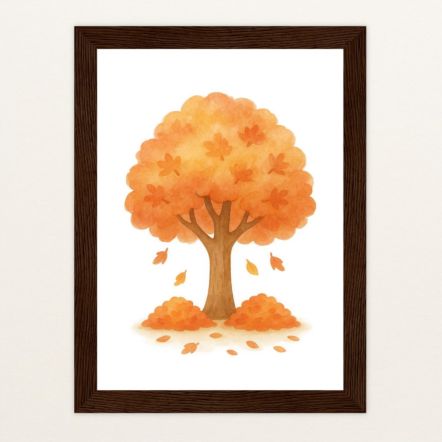 Ahornbaum Poster mit Holzrahmen von tinylearner