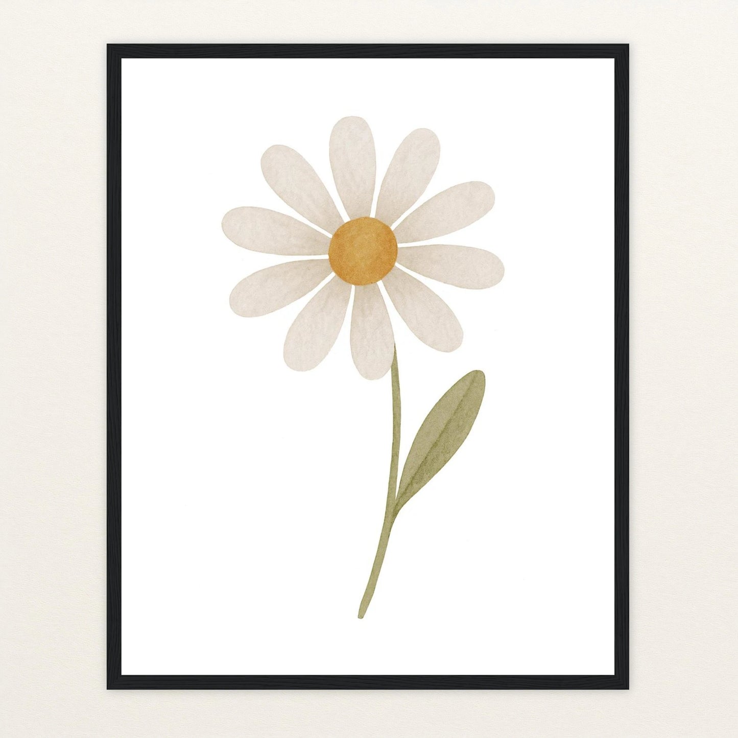 Gänseblümchen Poster mit Holzrahmen von tinylearner