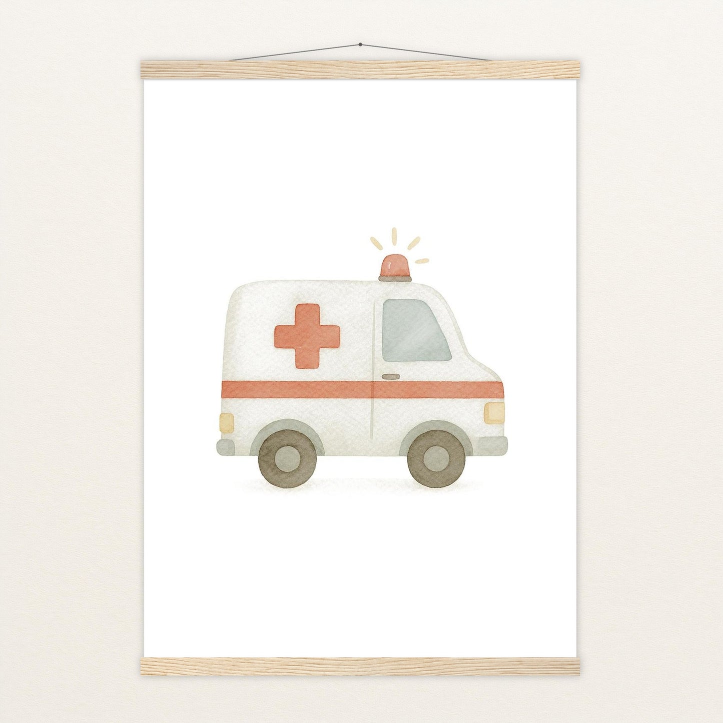 Krankenwagen Poster mit Leisten von tinylearner