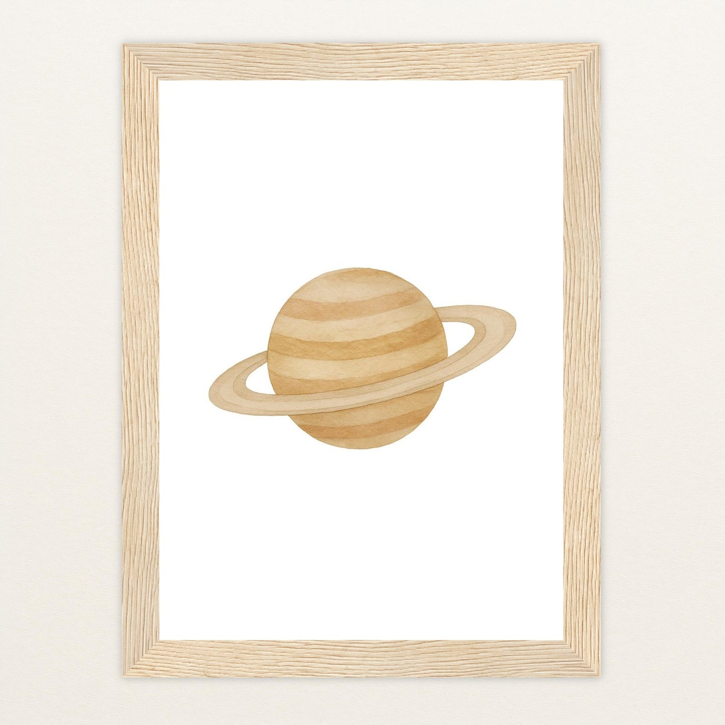 Saturn Poster mit Holzrahmen von tinylearner