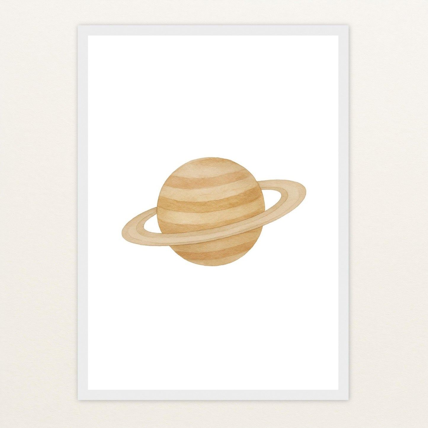 Saturn Poster mit Holzrahmen von tinylearner