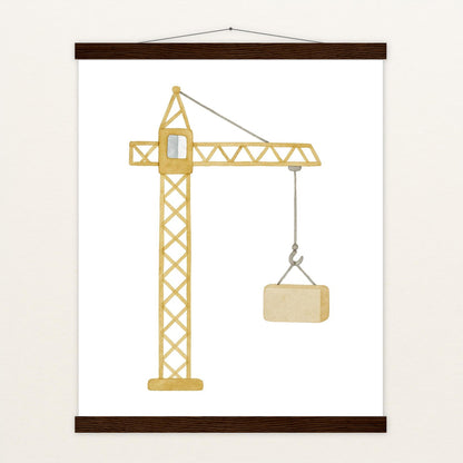 Kran Poster mit Leisten von tinylearner