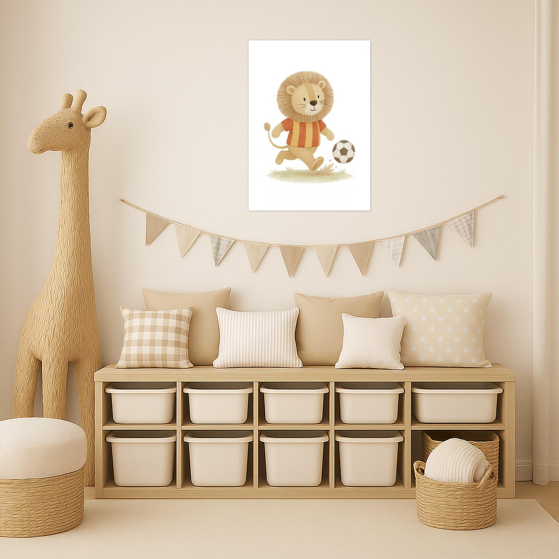 Leo der Löwe - Motiv: "Fußball" Poster von tinylearner