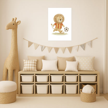 Leo der Löwe - Motiv: "Fußball" Poster von tinylearner