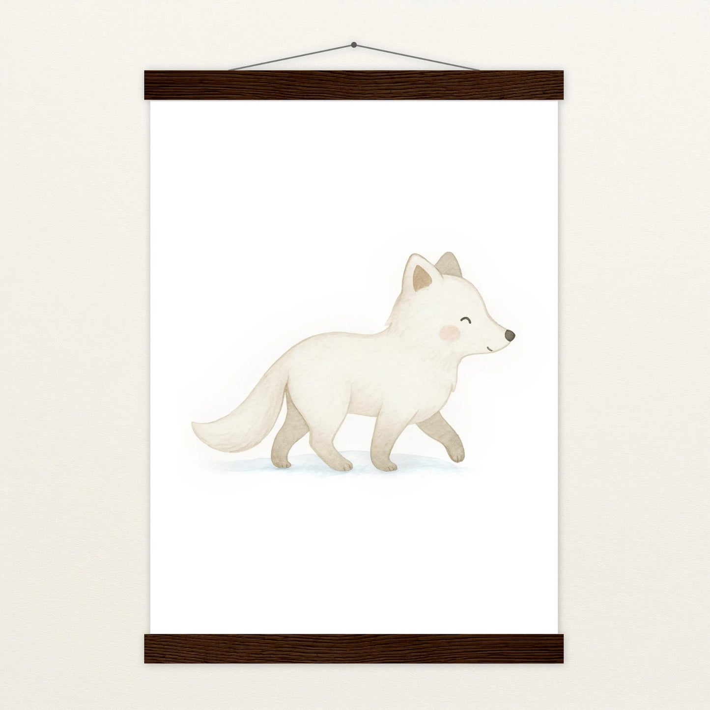 Pino der Polarfuchs Poster mit Leisten von tinylearner