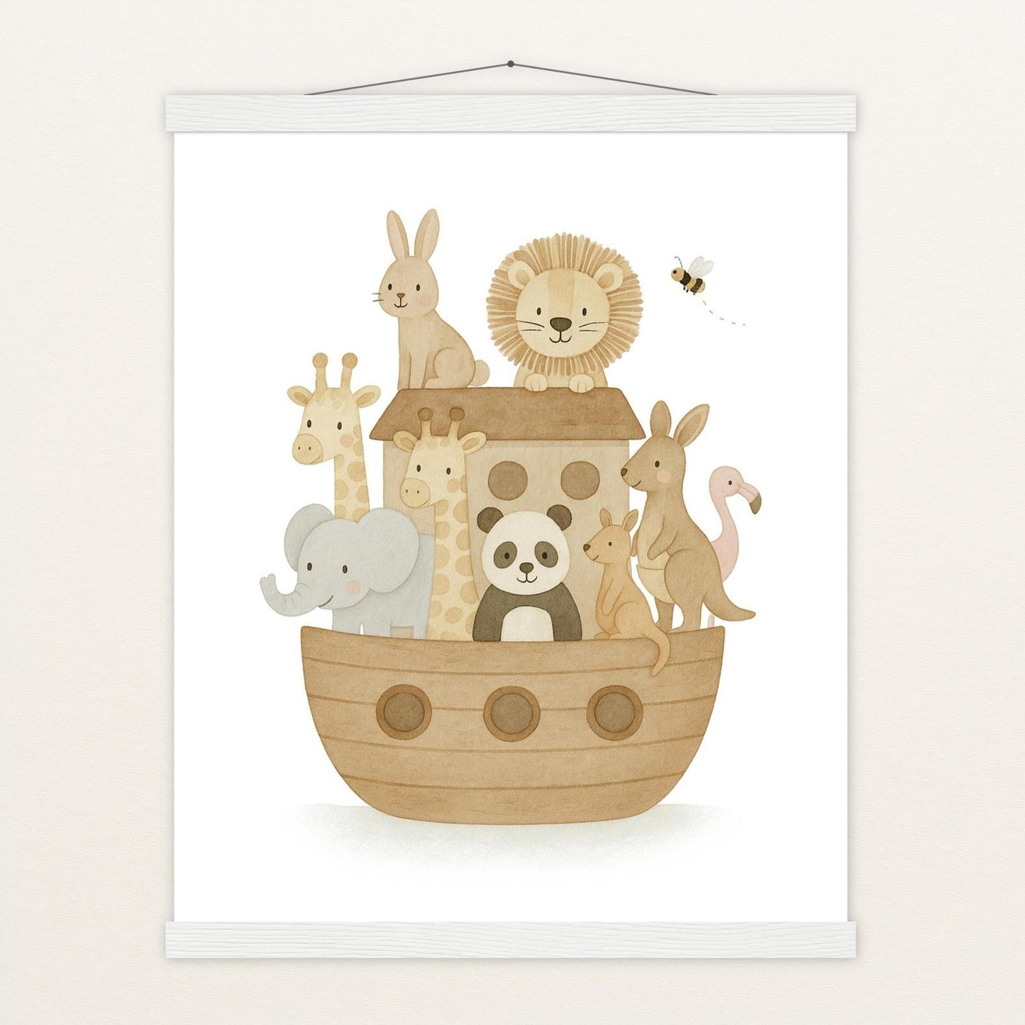 Tierfreunde - Motiv: "Arche Noah" Poster mit Leisten von tinylearner