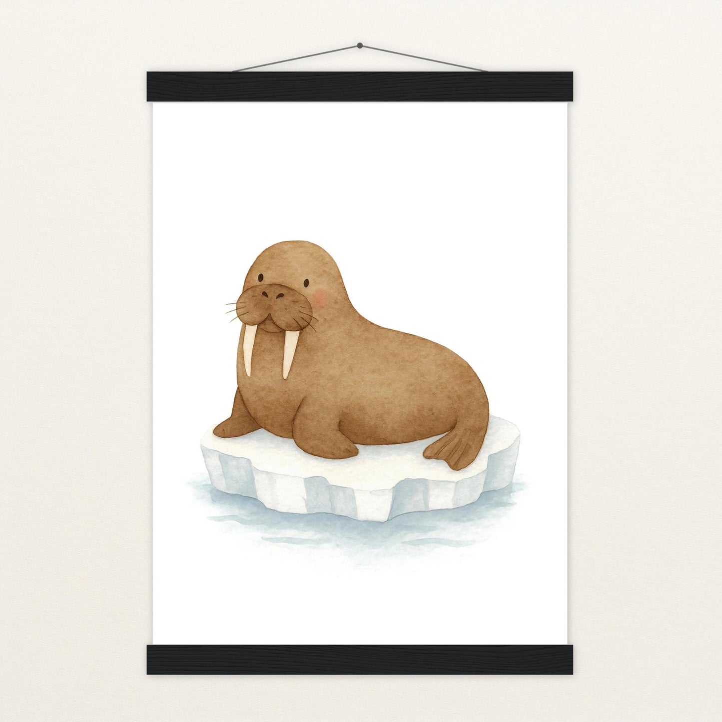 Wally das Walross Poster mit Leisten von tinylearner