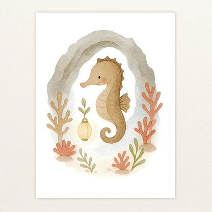 Suri das Seepferdchen - Motiv: "Höhle" Poster von tinylearner