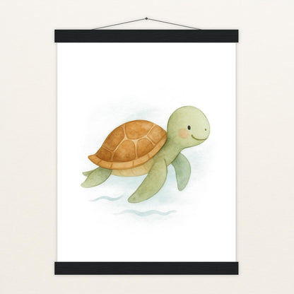 Sora die Schildkröte Poster mit Leisten von tinylearner