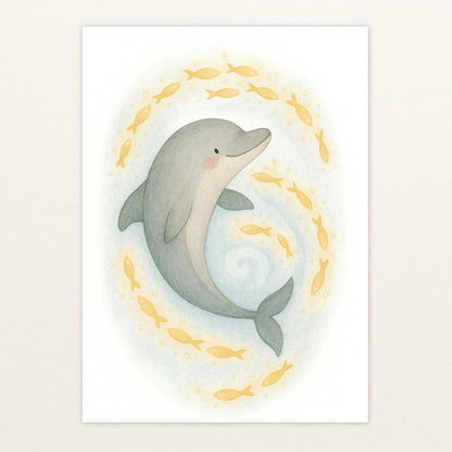 Dora der Delfin - Motiv: "Leuchtfische" Poster von tinylearner