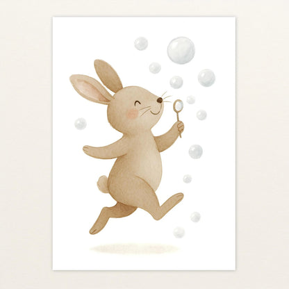 Holly der Hase - Motiv: "Seifenblasen" Poster von tinylearner