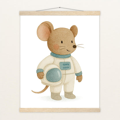 Mimi die Maus - Motiv: "Astronaut" Poster mit Leisten von tinylearner